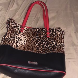 Jessica simpson leopard tote purse